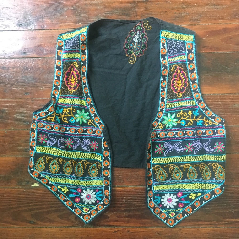 Embroidered Hippie Vest
